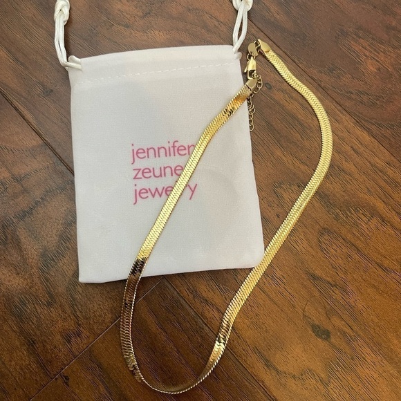 NWT Jennifer Zeuner 14k Hamilton Yellow Gold Necklace - Picture 2 of 2